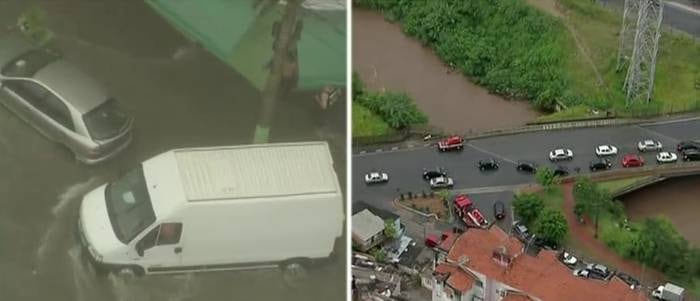 A corporação também foi chamada para um desabamento em muro na rua Doutor Yososuke Okaue, no Parque do Carmo, zona leste da capital. Não houve vítimas