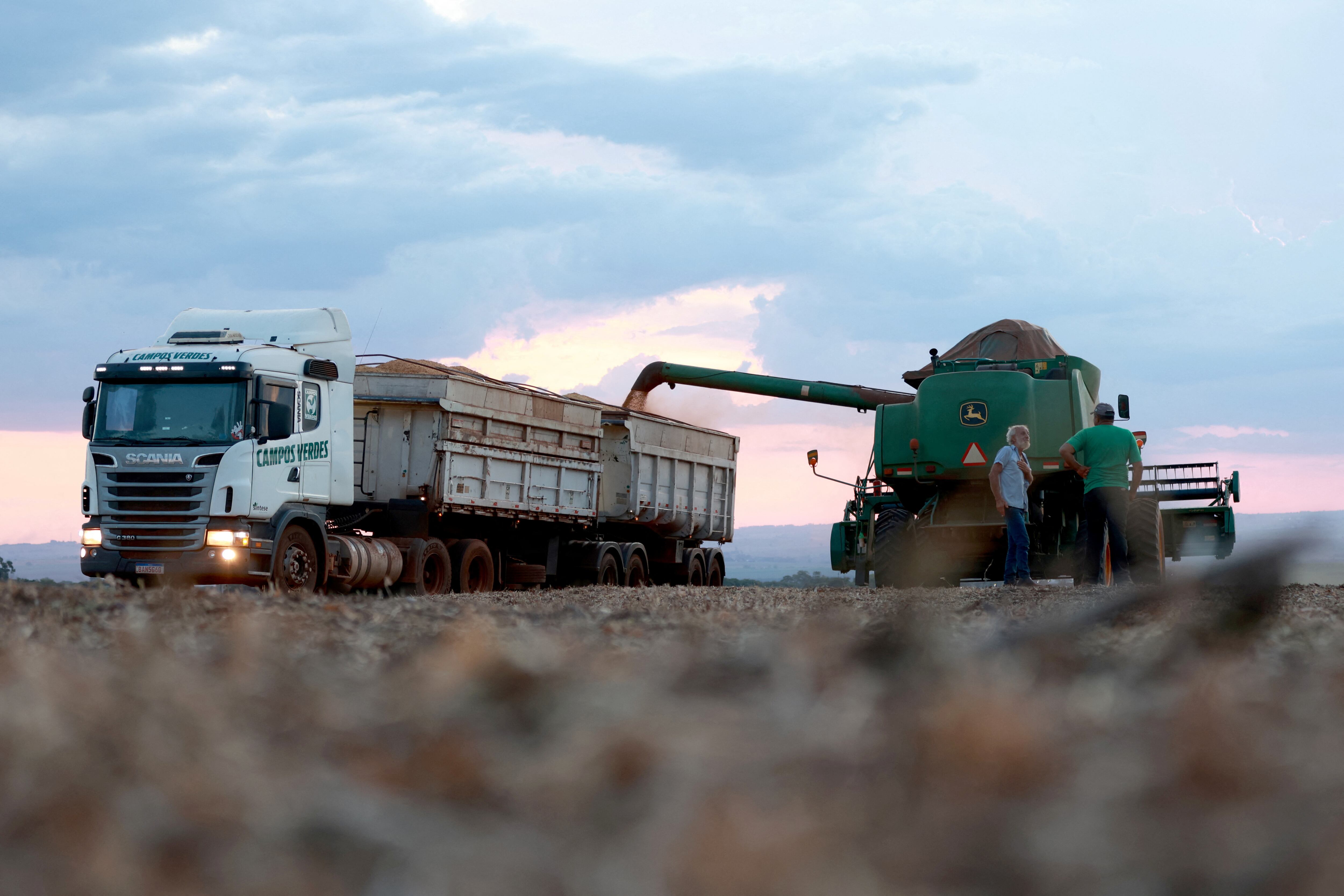 Colheita de soja no Paraná