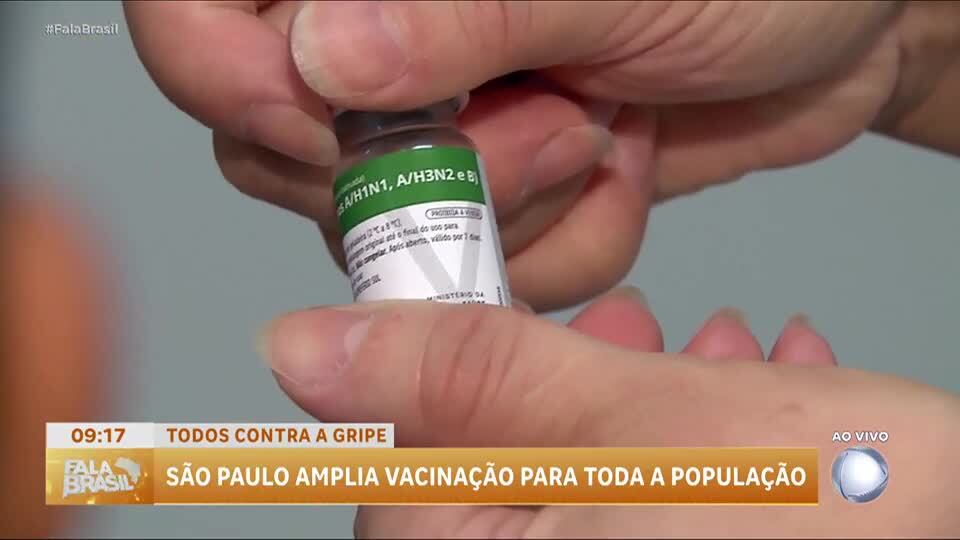 Vacinação contra a gripe em São Paulo será ampliada para toda a população
