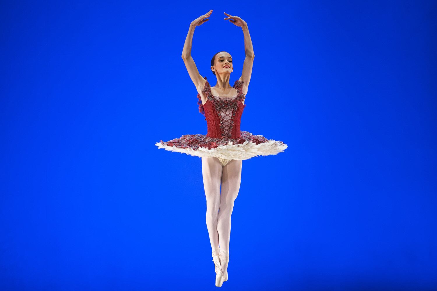 Montreux (Switzerland), 05/02/2022.- Luciana Sagioro from Brazil, winner of the 3rd scholarship and winner of the web audience favourite award, performs her classical variation during the final of the 50th Prix de Lausanne at the 2m2c Montreux Music and Convention Center, in Montreux, Switzerland, 05 February 2022. Launched in 1973, the Prix de Lausanne is an international dance competition for young dancers aged 15 to 18. Closing the six-day event, scholarships granting free tuition in a world-renowned dance school or dance company will be award to the best dancers out of 70 participants from 16 different countries this year. (Brasil, Suiza, Estados Unidos) EFE/EPA/VALENTIN FLAURAUD