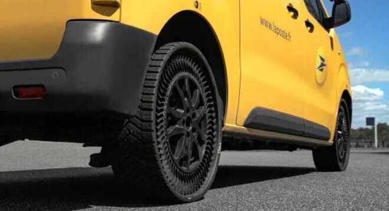 Pneu se adapta às imperfeições do solo para um rodar tão macio quanto um pneu convencional