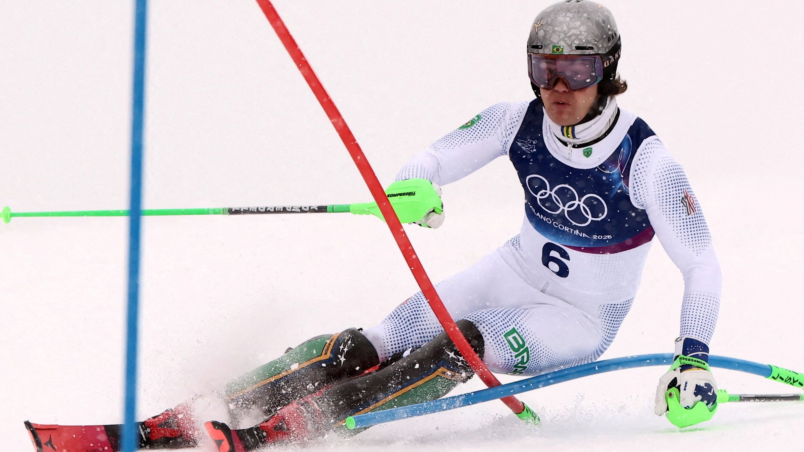 Lucas Braathen em primeira descida do Slalom Masculino