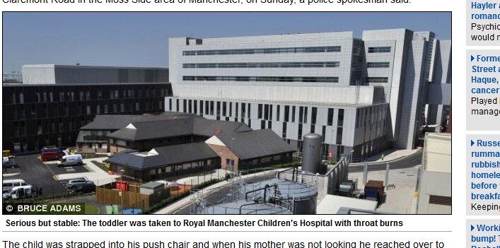 Estado de saúde de menino de dois anos internado em Manchester é grave, porém estável