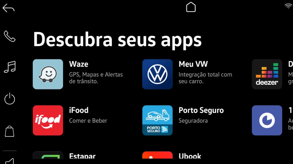 Volks Play tem parceria com aplicativos como iFood, Waze, Porto Seguro e Deezer