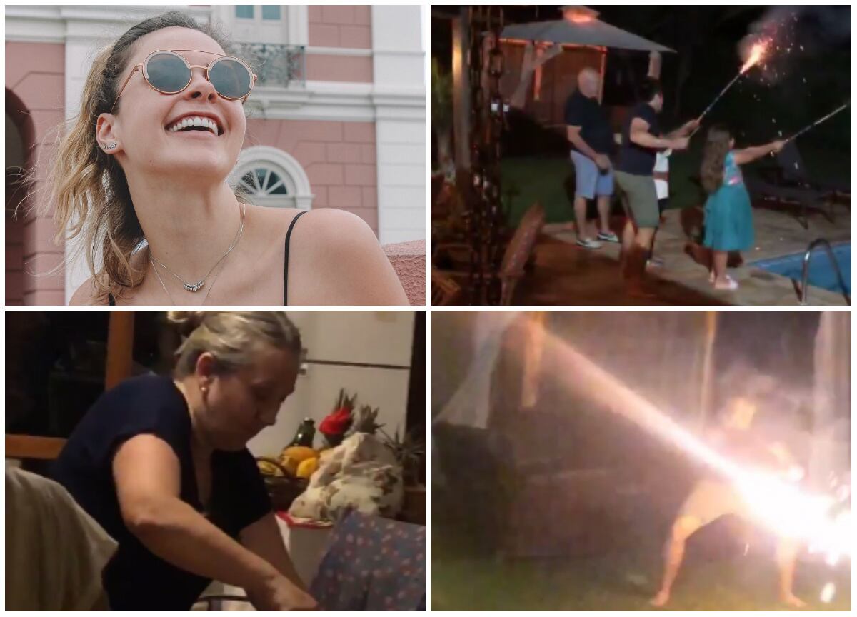 Na casa de Ana Paula Renault, fogos de artifícios e muita comida