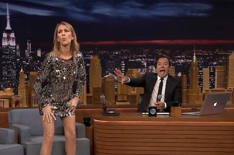 Celine Dion se divertiu com Jimmy Fallon