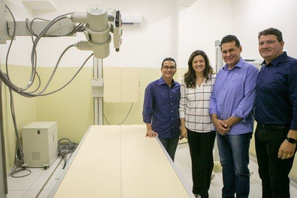 Marcos Pereira; prefeita Renata Sene; deputado estadual Jorge Wilson e vice-prefeito Araguacy