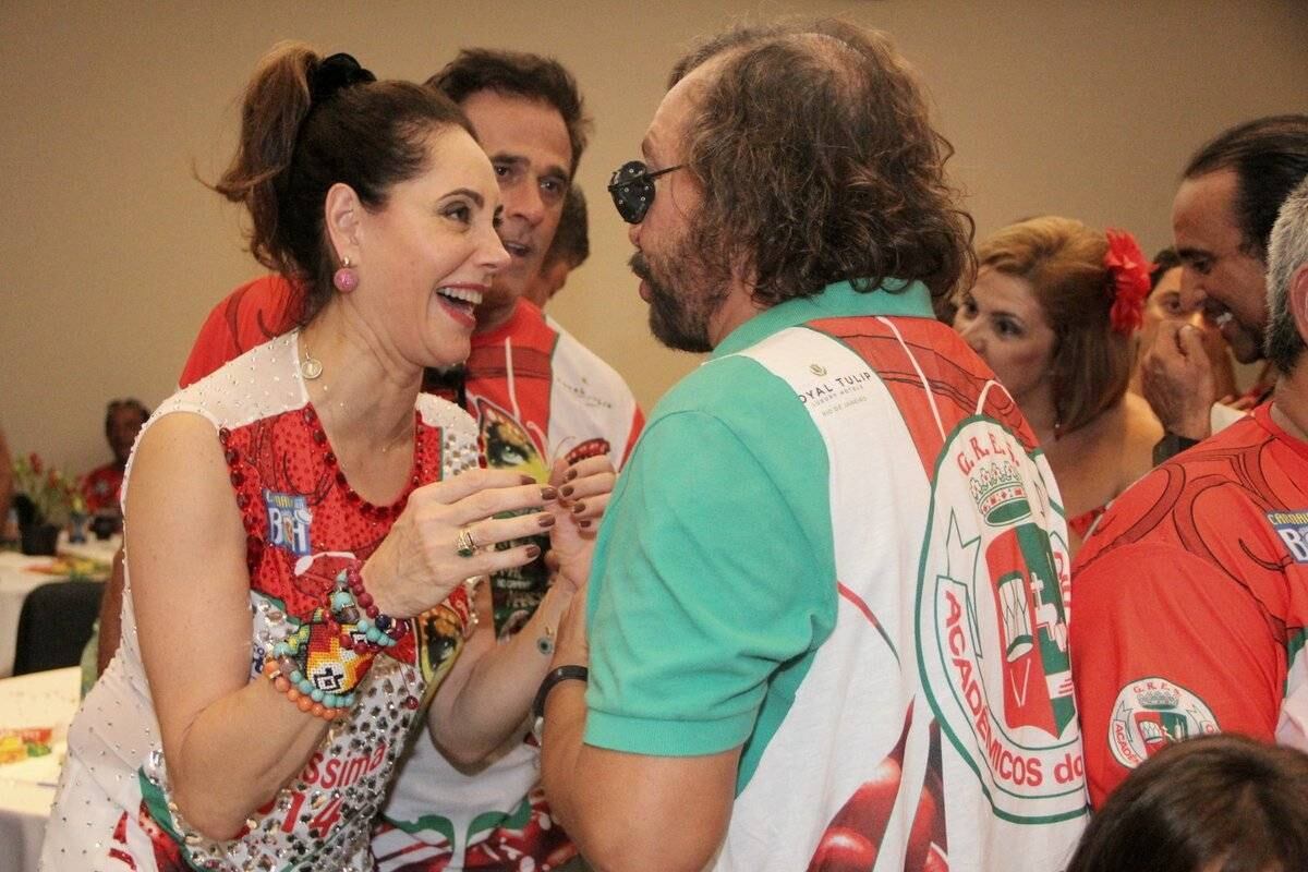 Christiane Torloni encontrou com Wolf Maia e eles deram muita risadas juntos