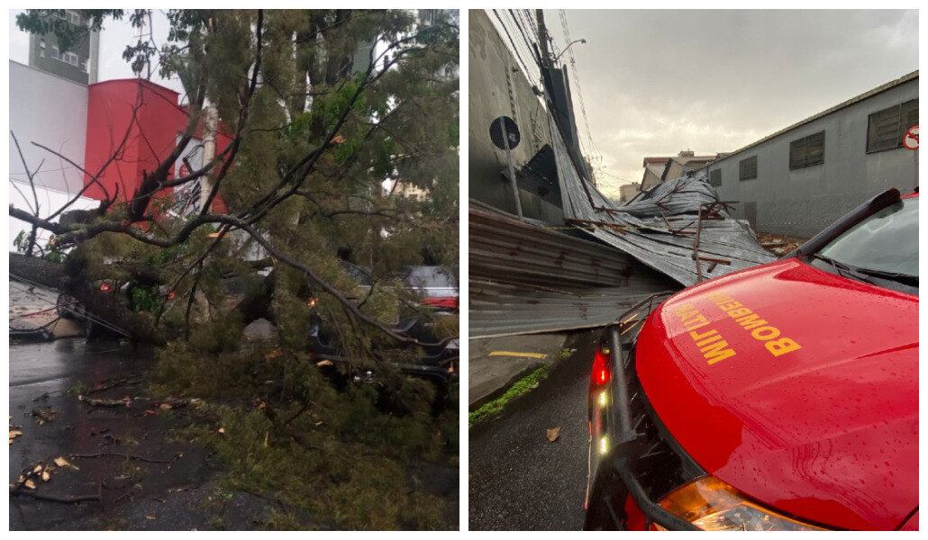 Bombeiros receberam 351 chamados devido às chuvas nas últimas 24 horas na Grande BH