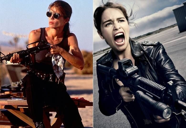 Linda Hamilton e Emilia Clarke viveram a mesma personagem nos cinemas