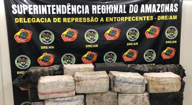 Quase uma tonelada de cocaína foi apreendida durante ação da PF do Amazonas