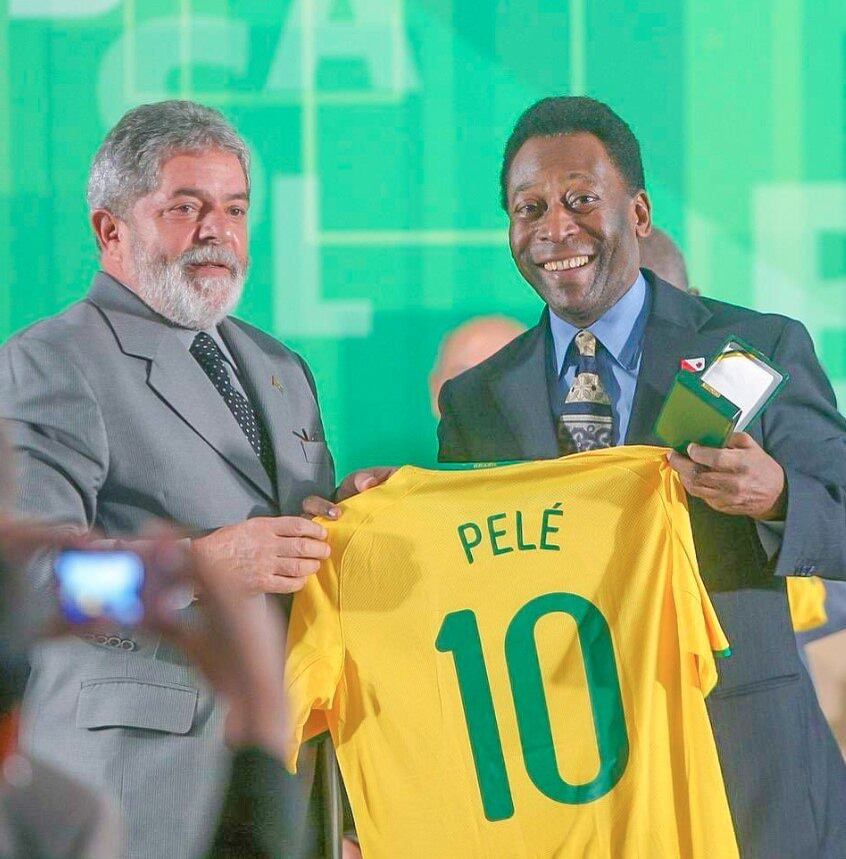O presidente da República, Luiz Inácio Lula da Silva, e Pelé