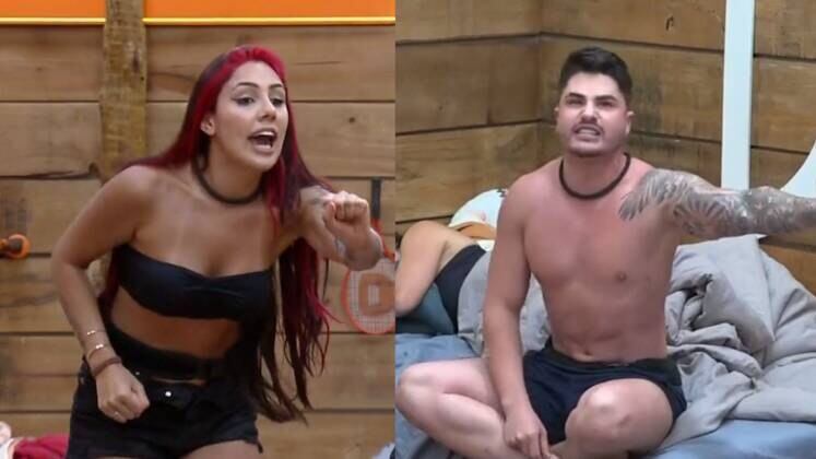 Alicia X Lucas

A gritaria também rolou solta na sede. Uma das tretas marcantes aconteceu entre Alicia e Lucas. Tudo começou na formação da sétima Roça, a influenciadora acusou o coach de ser mascarado, sem caráter e fazer um personagem. No dia seguinte, o militar não aguentou e resolveu tirar a história a limpo. Teve acusações, gritaria e muitos ataques de ambos os lados
