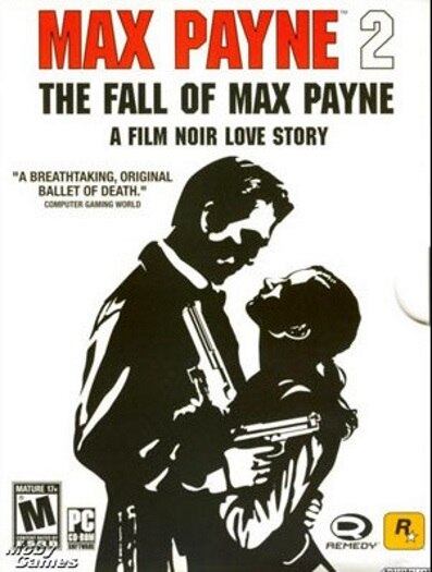 A
capa de Max Payne 2: The Fall of Max Payne, de 2003, tem
este estilo noir e já dão a entender que estes dois não vão ter um romance
muito tranquilo