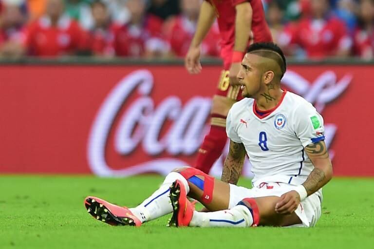 O Chile é uma das boas surpresas do Mundial até agora e não poderia ficar de fora nem na seleção de penteados exóticos. Para isso, o escalado é o volante Arturo Vidal