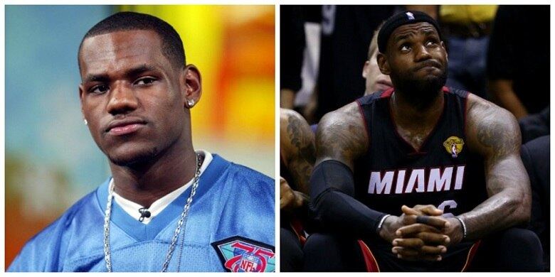 Já LeBron James, astro da NBA, tem a mesma cara de antes
