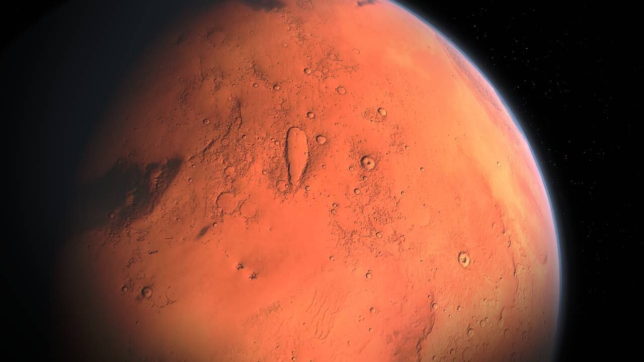 Espaçonave pousou em um local em uma vasta planície conhecida como Utopia Planitia
