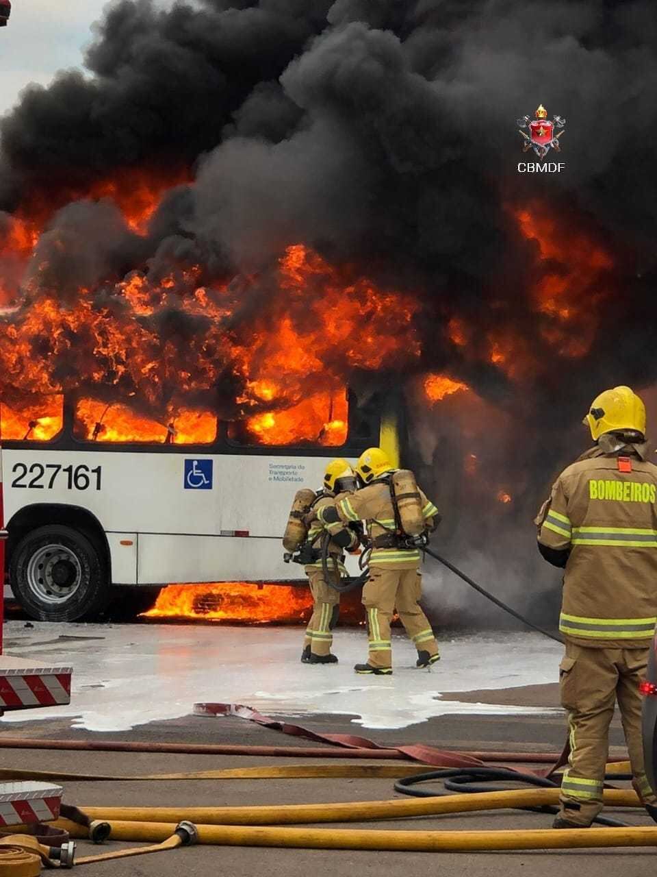 Incêndio na garagem da Pioneira