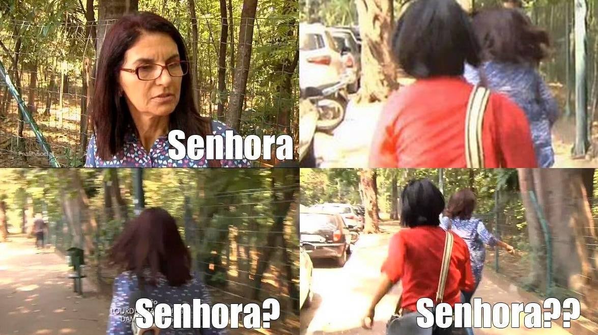 Senhora?
Sabe quando uma miga foge de algum assunto? Quando alguém fala uma coisa, mas faz outra? Então, aí você vai lá, joga as verdades e, se a pessoa fugir do assunto, você corre atrás dela e pergunta "Senhora? Senhora?" 