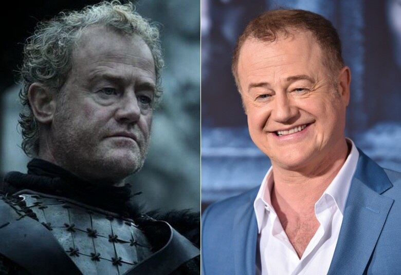Owen Teale tem um sorriso alegre e parece menos cruel que o personagem Alliser Thorne