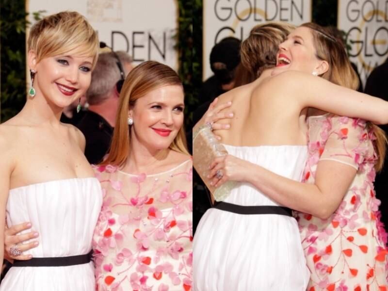 Jennifer Lawrence e Drew Barrymore

Ninguém sabia que as duas eram tão amigas até Jennifer abraçar Drew durante o Golden Globes deste ano