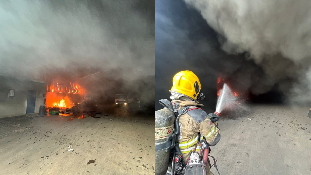Cerca de 150 toneladas de borracha e 4 toneladas de resina estavam armazenadas no local