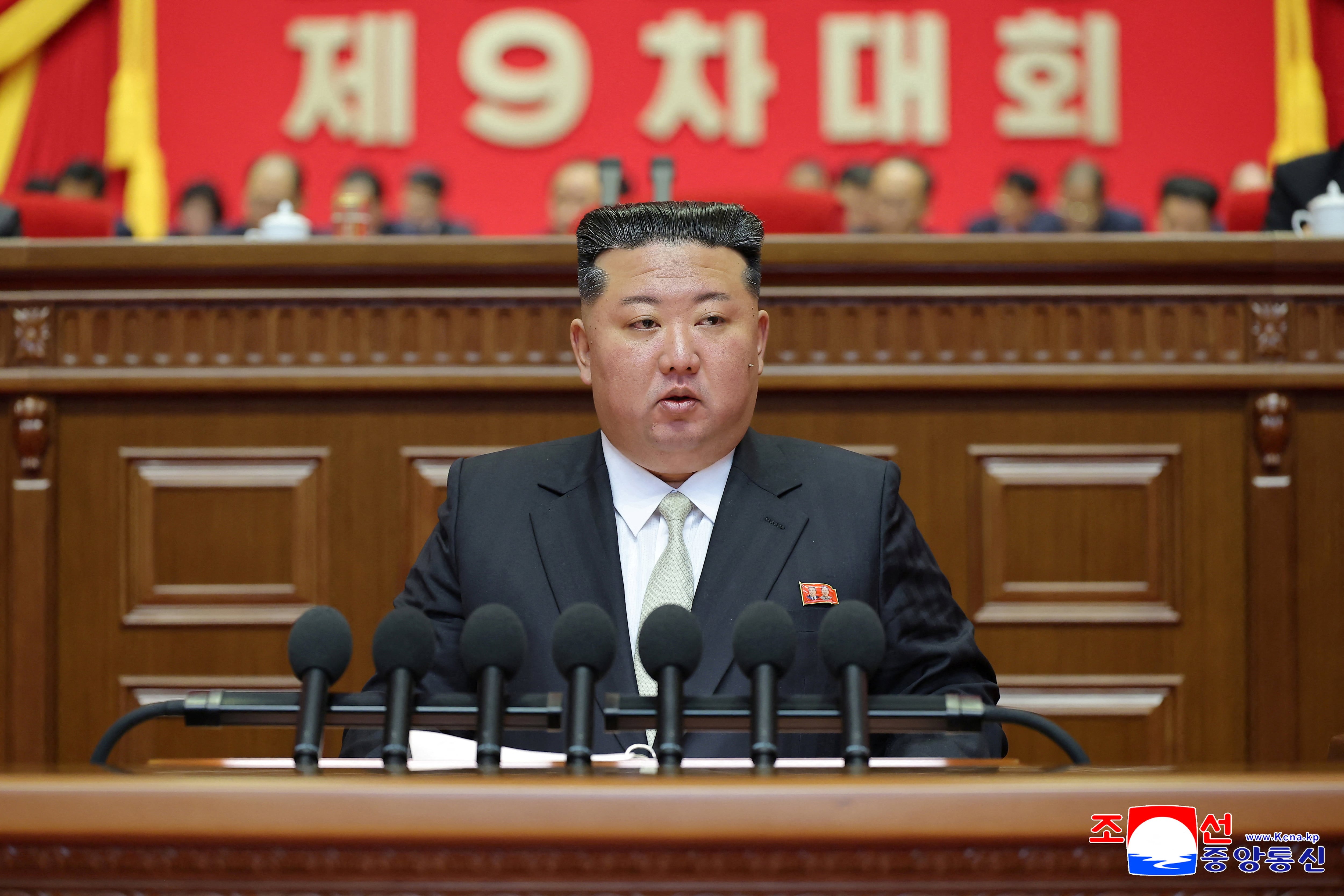 Kim Jong-Un em discurso
