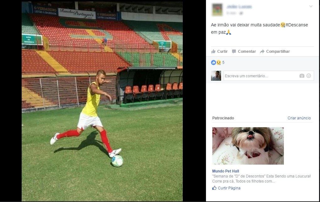 Lucas foi encontrado na piscina do Canindé na manhã desta quinta-feira (20)