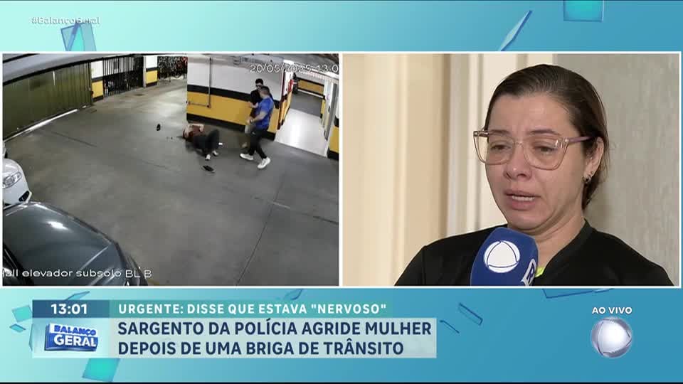 Sargento da Polícia Militar espanca mulher após briga de trânsito em Taguatinga (DF)