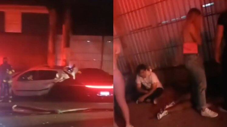 Logo após o acidente, vídeos gravados mostraram moradores locais desesperados com a destruição e a equipe de bombeiros agindo. A vítima estava presa nas ferragens quando as autoridades chegaram, chegou a ser socorrida, mas não resistiu e morreu. Ainda nas imagens, é possível perceber um jovem, sentado próximo ao Porsche, é o sobrevivente