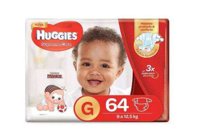 Fralda Huggies Supreme 
Este pacote é tamanho G, possui fechos elásticos ajustáveis e macios para maior conforto do seu bebê. Vem com 64 unidades.

Comprar agora na Amazon
