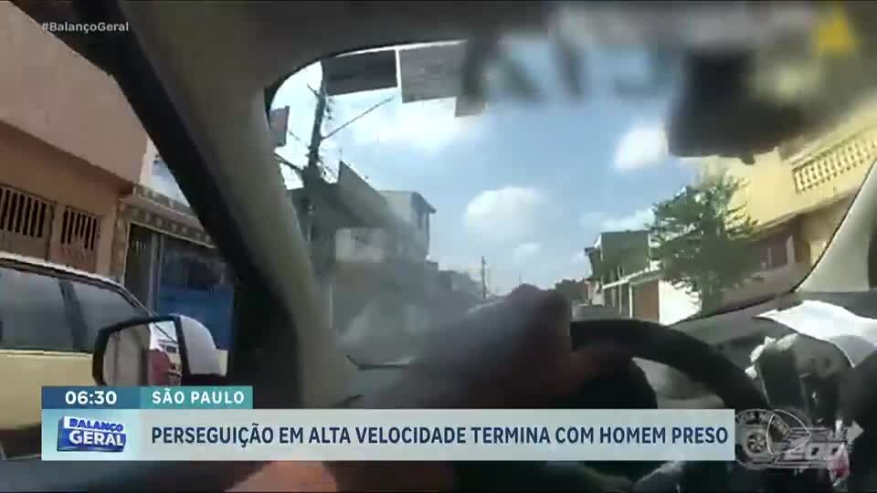 Perseguição em alta velocidade termina com homem preso na leste de SP