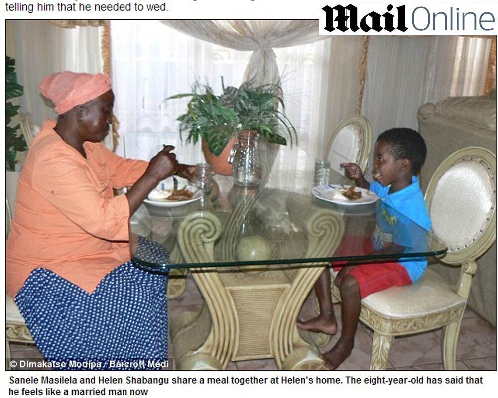 Após o casamento, Sanele e Helen não passaram a viver juntos. Mas a mulher é frequentemente convidada para jantar em sua casa com sua família