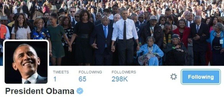 Obama abre conta e escreve seu primeiro tuíte