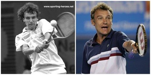 Mats Wilander também era adepto das cabeleiras esvoaçantes, mas o tempo tratou de cuidar disso