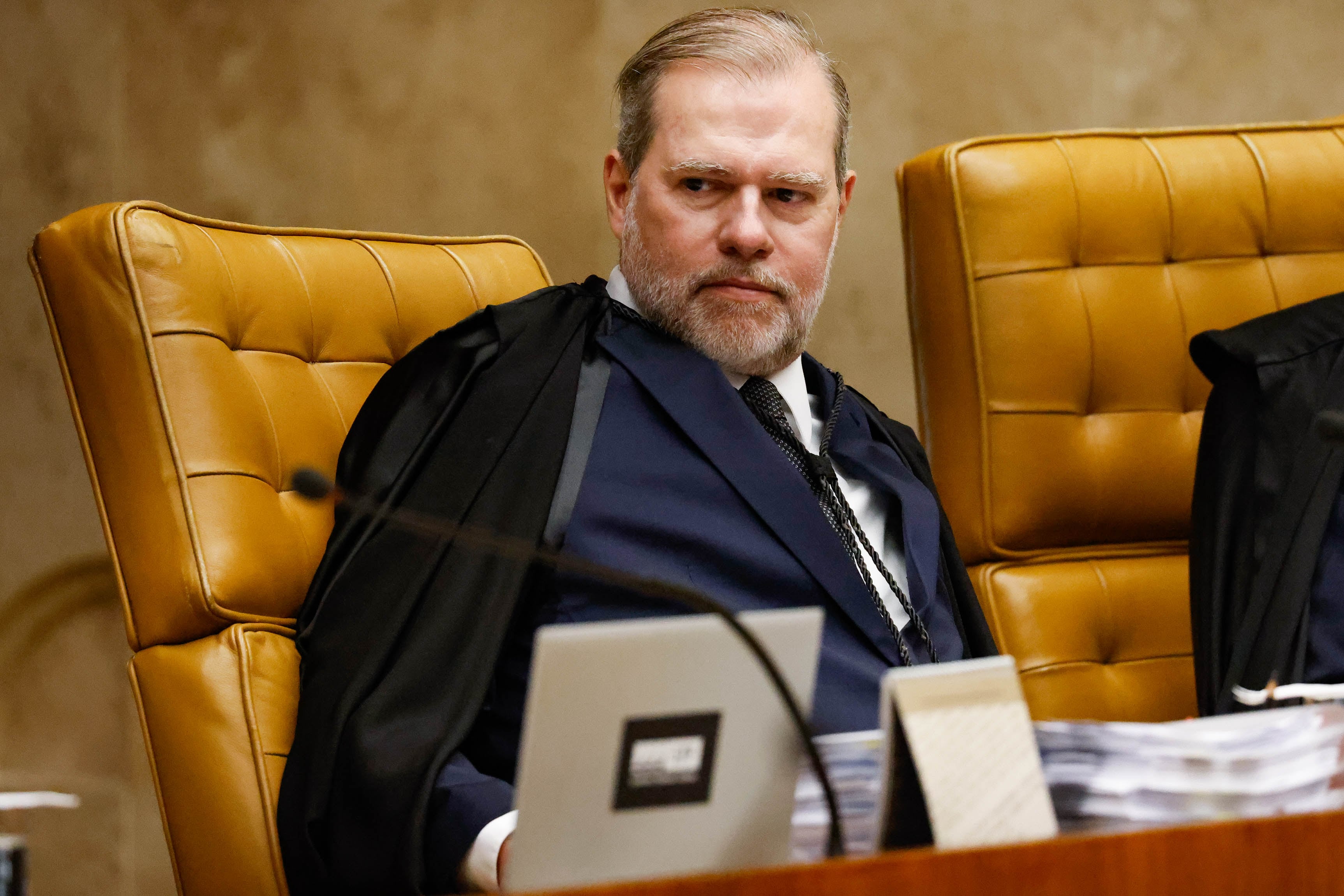 DF - BANCO MASTER/CPI/STF/INSTALAÇÃO/TOFFOLI/RELATORIA - POLÍTICA - O ministro Dias Toffoli durante sessão plenária no Supremo   Tribunal   Federal (STF), em Brasília, na tarde desta quarta-feira, 11. Toffoli foi   sorteado relator da ação que pede a instalação da CPI do Banco Master na   Câmara dos Deputados.   11/03/2026 - Foto: WILTON JUNIOR/ESTADÃO CONTEÚDO