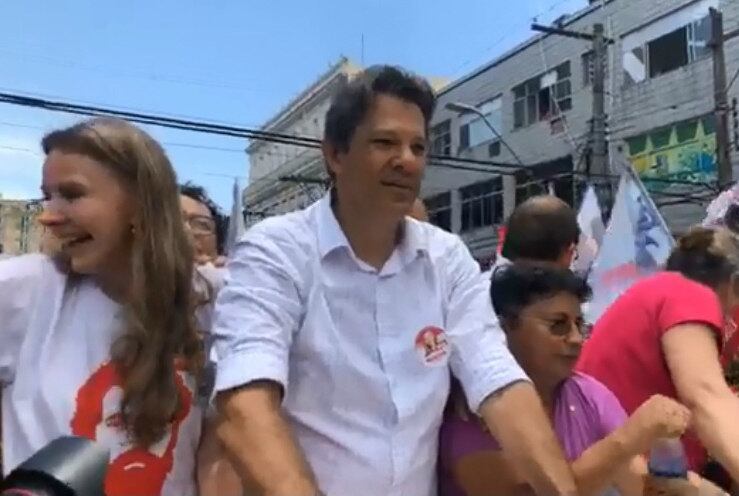 Fernando Haddad fez campanha em Manaus neste sábado (29)