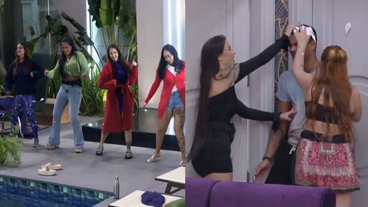 Mas as prioridades da DJ não a impediram de se aproximar e
fazer muita farra com os demais Conquisteiros! Brincalhona, Vic performou a música
do filme Titanic com Stephanie Gomes, fez VT de dancinha com as colegas, correu
atrás de Gabriel Roza para jogar espuma nele e se emocionou muito com a
eliminação de pessoas queridas, como Janielle Nogueira 