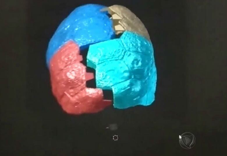 O que parecia loucura acabou virando realidade com a ajuda de um designer gráfico, que criou um casco artificial posteriormente impresso em 3D. A ideia é que ele fosse encaixado como um quebra-cabeça