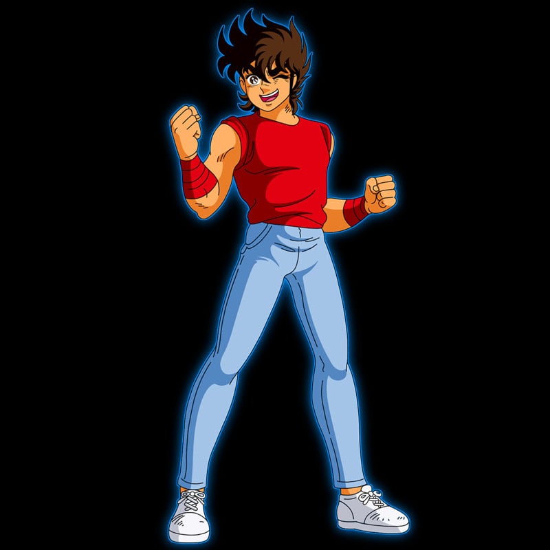 Personagens como o Seiya de Pégaso de Cavaleiros do Zodíaco também exige só uma jeans e uma camiseta 
