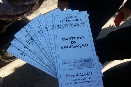 As carteiras de vacinação dos oito animais de Rogério
