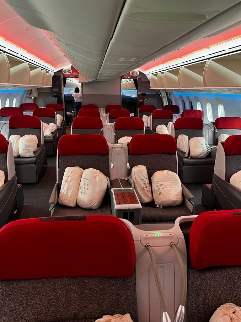 Boeing 787-9 Dreamliner da LATAM: classe Premium Business como opção para Joanesburgo