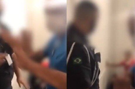 Vigilante aparece nas imagens sem interferir em agressão