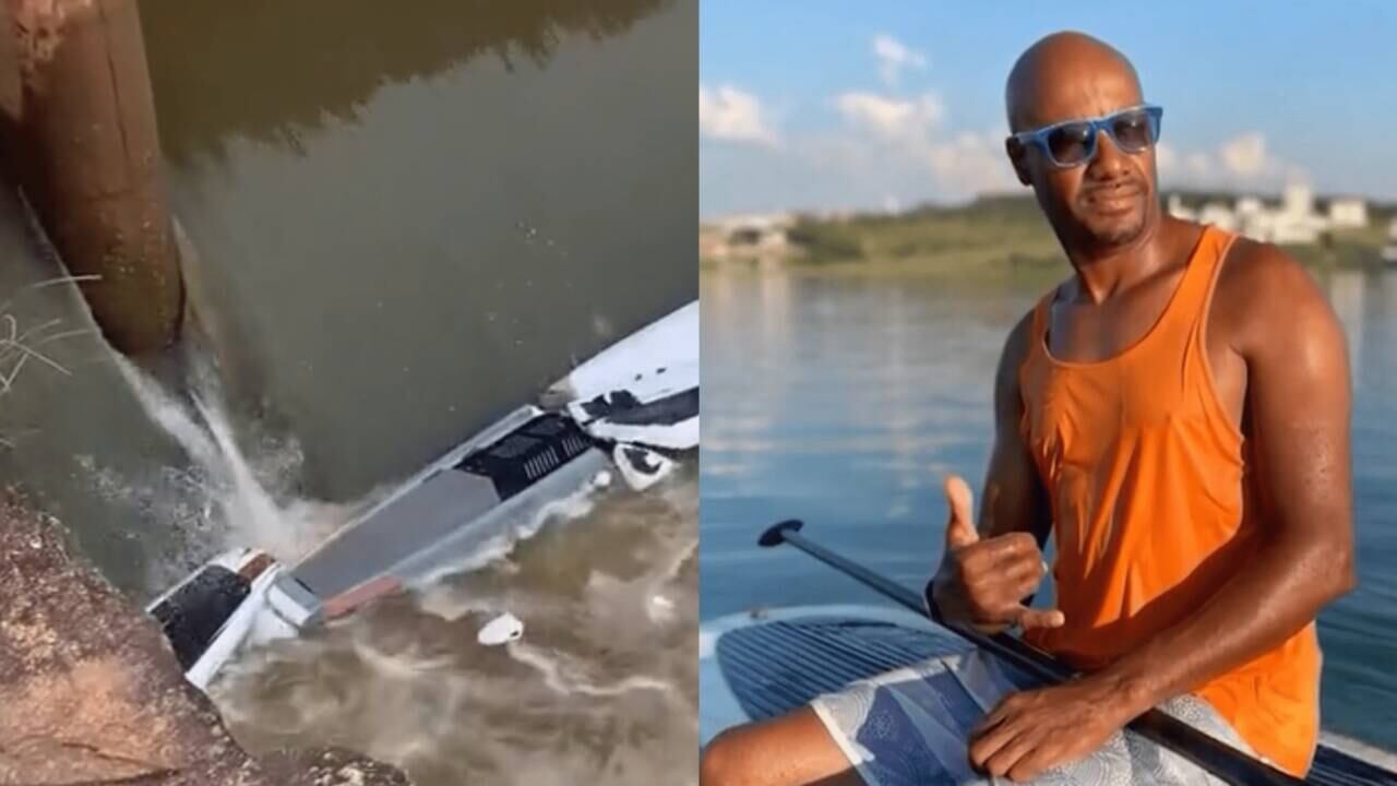 Instrutor praticava esporte quando foi arrastado pela correnteza