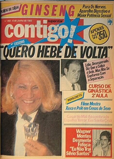Lélio, ex-marido de Hebe Camargo, foi até a revista
Contigo! fazer um apelo, dizendo que queria a mulher de volta e que a separação
foi sua culpa. O ano era 1983
