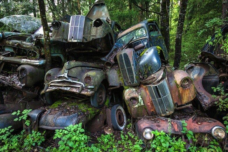 A aldeia de Chatillon, na Bélgica, esconde um passado assustador. Um área gigante com centenas de veículos dos anos 20, 30, 40 e 50  que enferrujaram no meio da floresta e foram cobertos de folhas, galhos e musgo. O motivo disso tudo foi a Segunda Guerra Mundial, onde os veículos foram abandonados por soldados