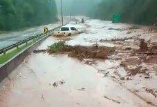 Água invadiu a BR-040 e fechou trânsito na rodovia