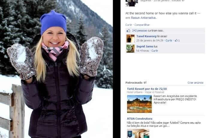 Grete Gaim, da Estônia, é na realidade uma jovem de apenas 20 anos cheia de energia e beleza para mostrar