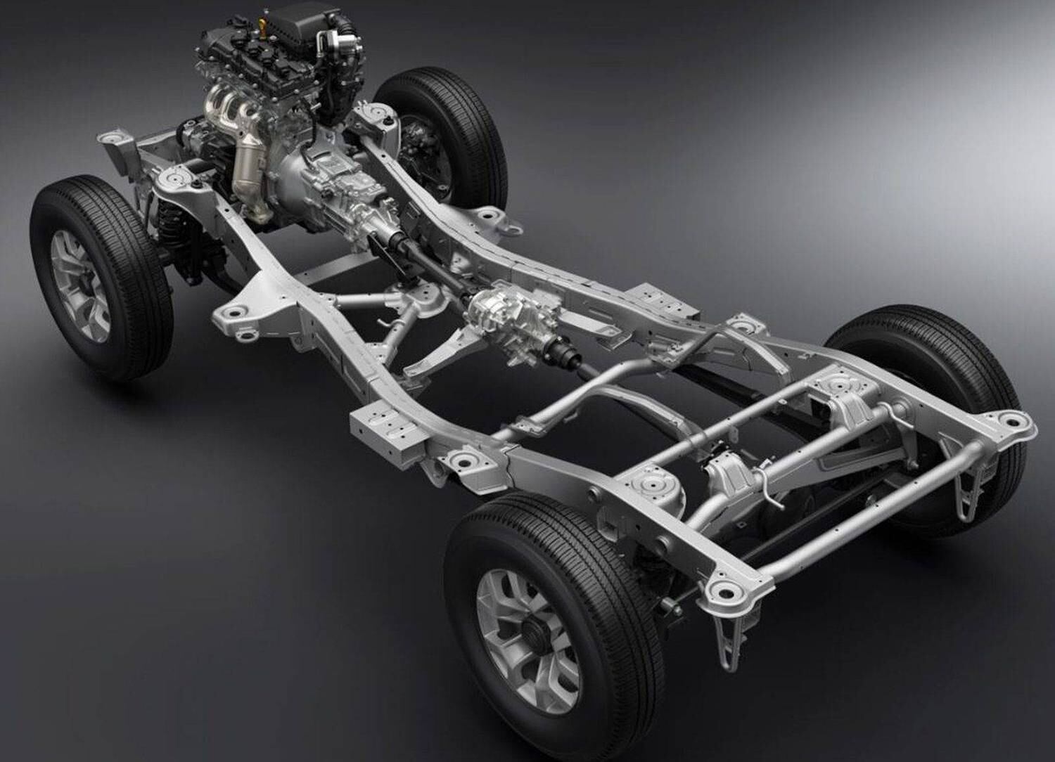 Chassi 30% mais rígido com reforço estrutural para a caixa de transferência além de novos coxins