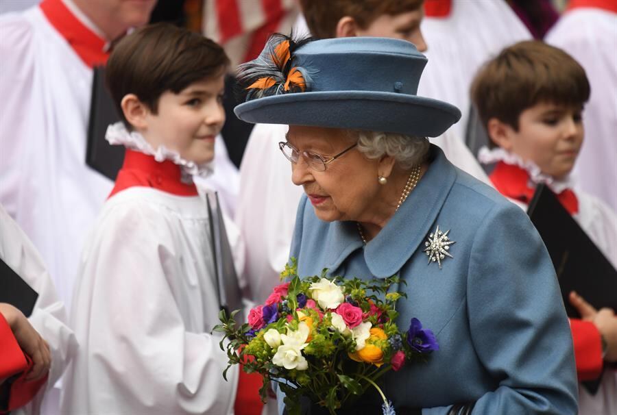 A rainha Elizabeth 2ª em uma de suas últimas aparições públicas, em março
